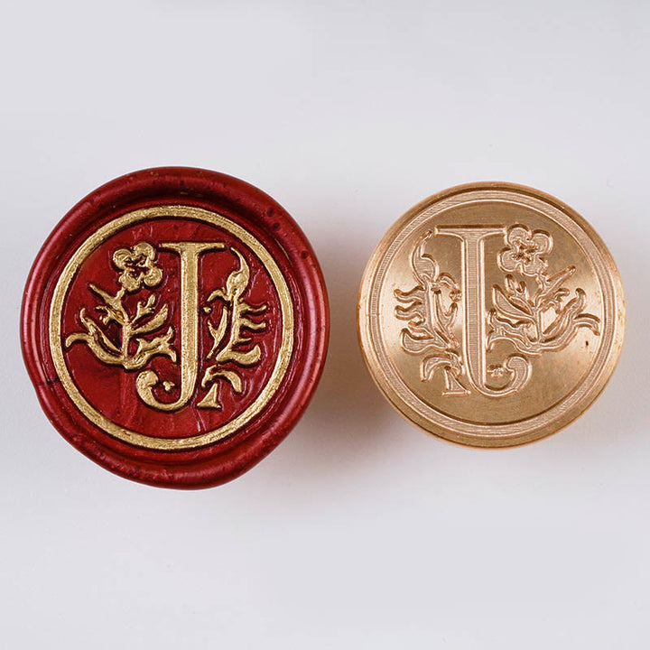 Floral Capital Letter Series Seal Wax Stamp Decorative Gift