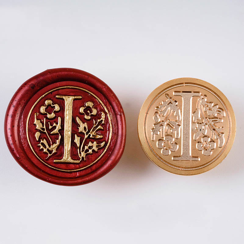 Floral Capital Letter Series Seal Wax Stamp Decorative Gift