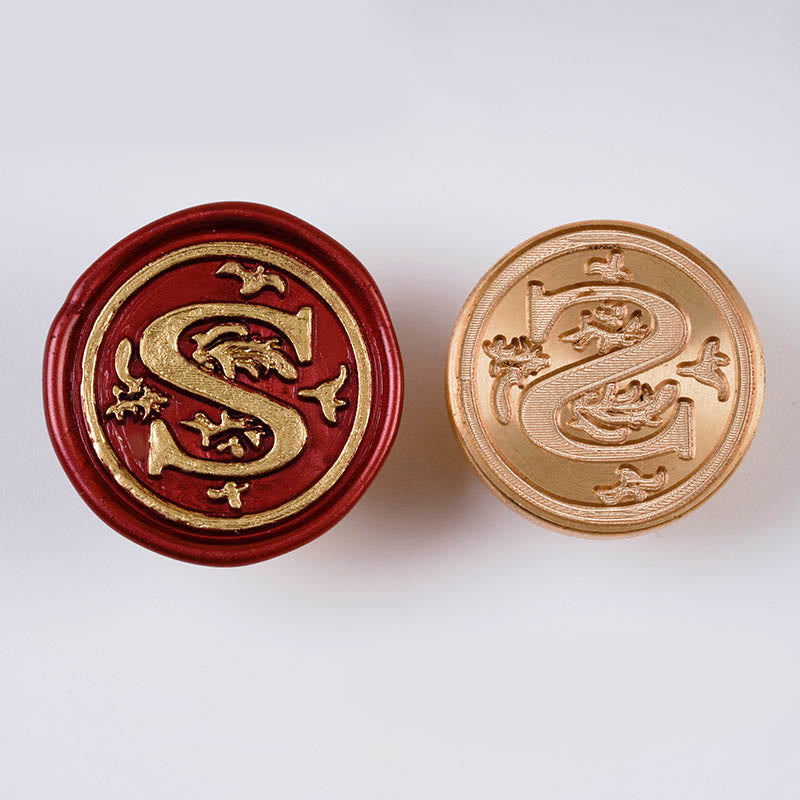 Floral Capital Letter Series Seal Wax Stamp Decorative Gift