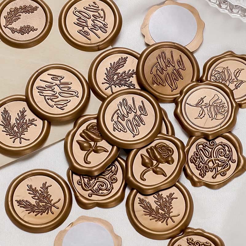 10pcs Rosemary Adhesive Wax Seal Stamp Sticker For Envelope Gift