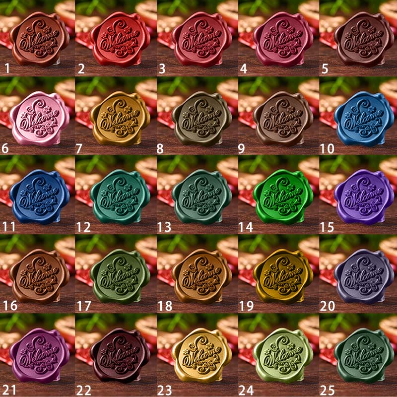 10pcs Welcome Adhesive Wax Seal Stamp Sticker For Envelope Gift