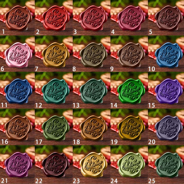 10pcs Welcome Adhesive Wax Seal Stamp Sticker For Envelope Gift