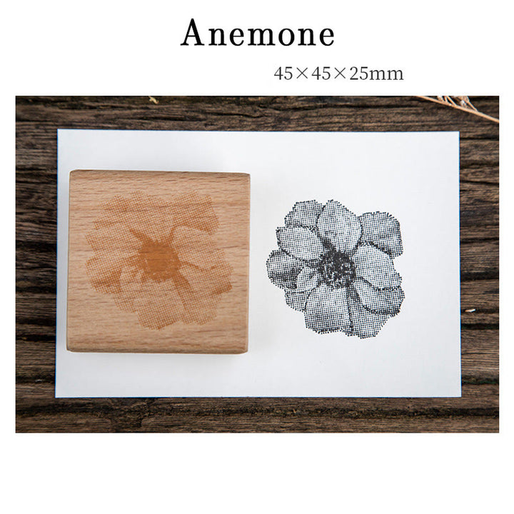 Ink Blossom Wooden Rubber Stamps 8 Styles Flower Seal