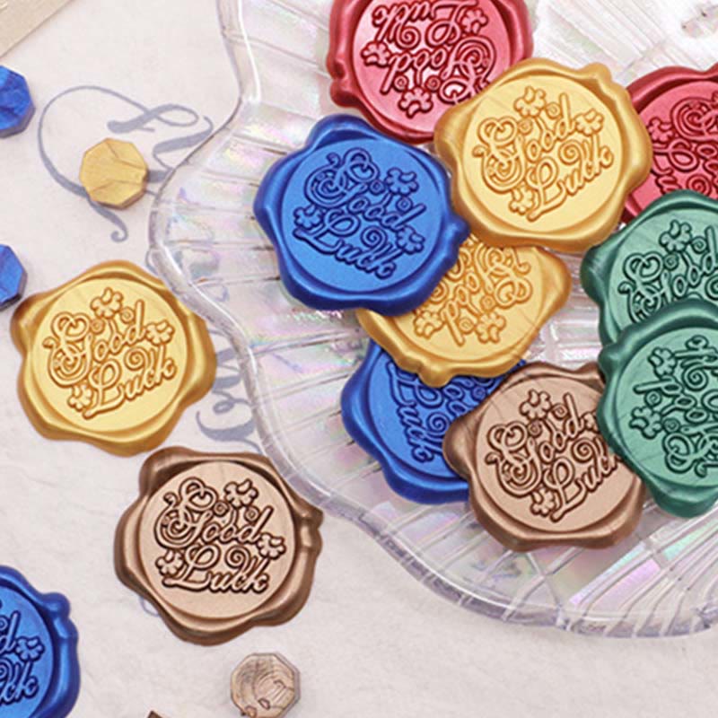 10pcs Good Luck Wax Seal Stamp Sticker For Envelope