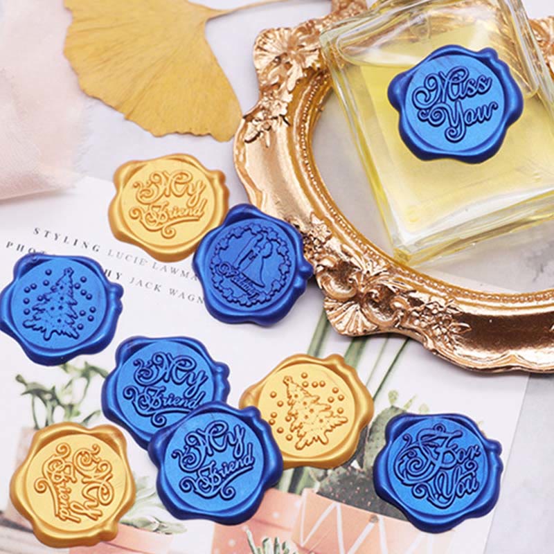 10pcs Miss You Wax Seal Stamp Sticker For Envelope