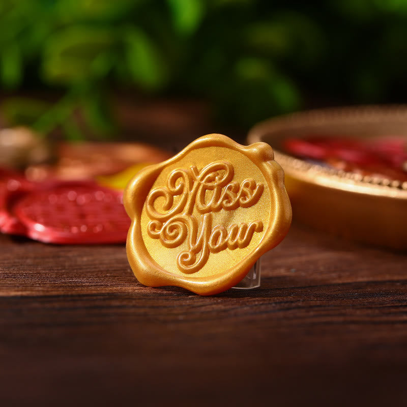 10pcs Miss You Wax Seal Stamp Sticker For Envelope