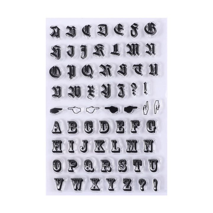 Clear Silicone Stamps Vintage Plants Animals Number & Alphabet Pattern Rubber Stamps