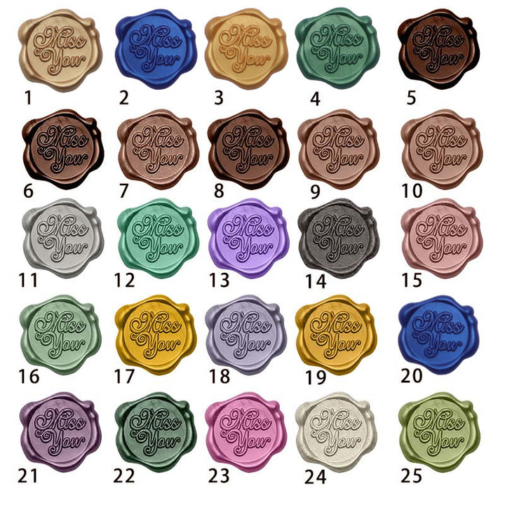 10pcs Miss You Wax Seal Stamp Sticker For Envelope