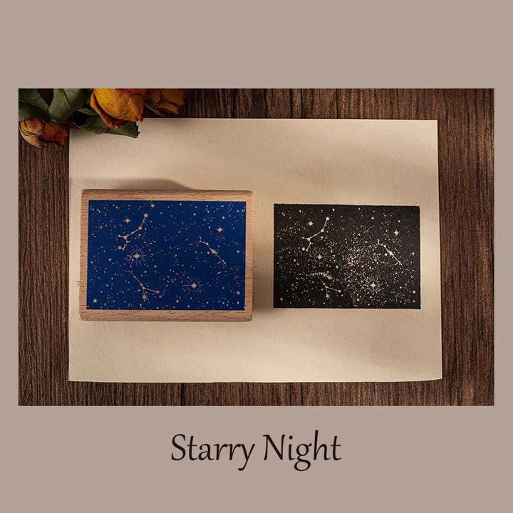 Starry Night Castle Stacking Mountain Rubber Stamps 8 Styles DIY Seal