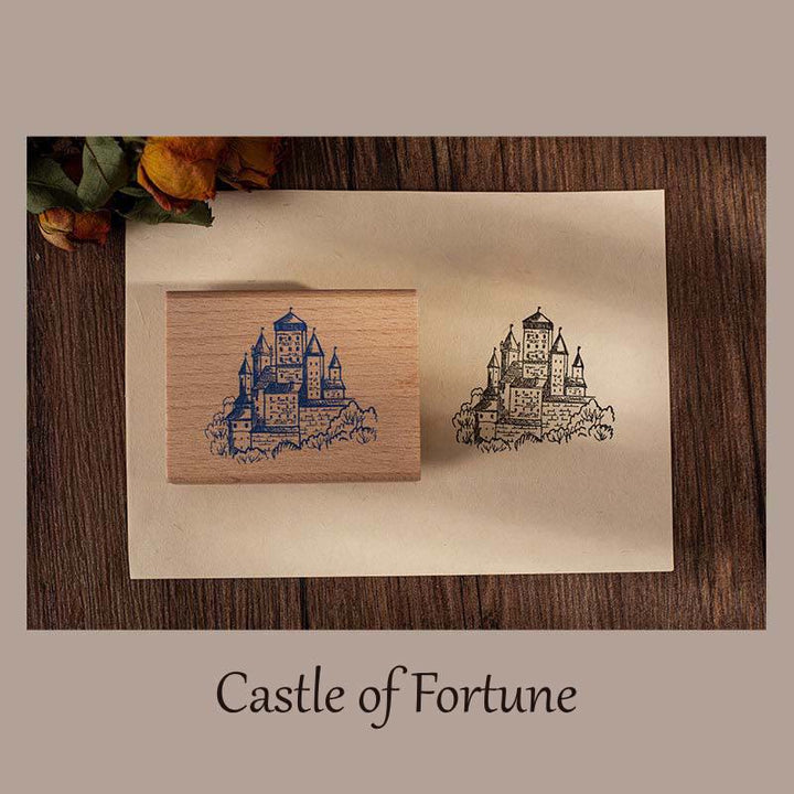 Starry Night Castle Stacking Mountain Rubber Stamps 8 Styles DIY Seal