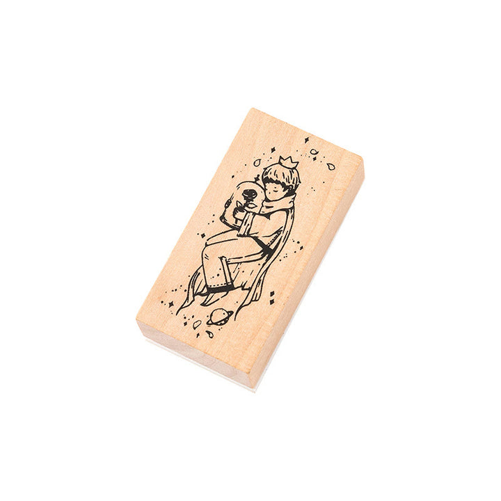 8 Styles Characters Wooden Rubber Stamps For Card Making