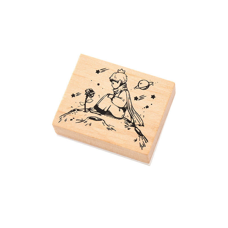 8 Styles Characters Wooden Rubber Stamps For Card Making