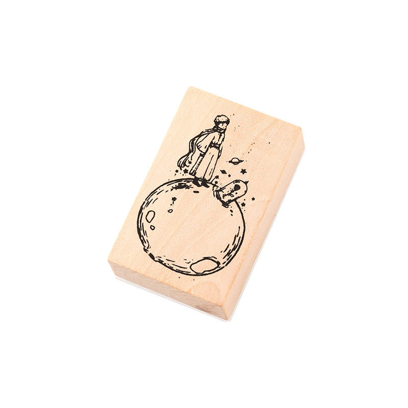 8 Styles Characters Wooden Rubber Stamps For Card Making