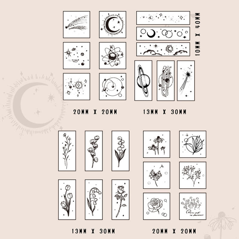 8 Styles Collection Wooden Rubber Stamps For Card Making