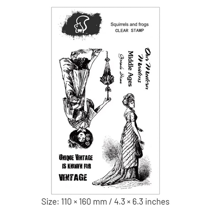 Clear Stamps Medieval Character Silicone Seal Rubber Stamps