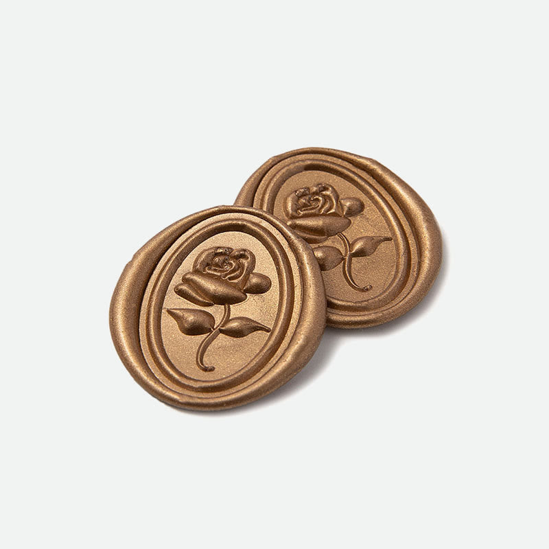 10pcs Rose Adhesive Wax Seal Stamp Sticker For Envelope Gift