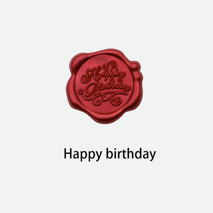 10pcs Happy Birthday Wax Seal Stamp Sticker For Envelope