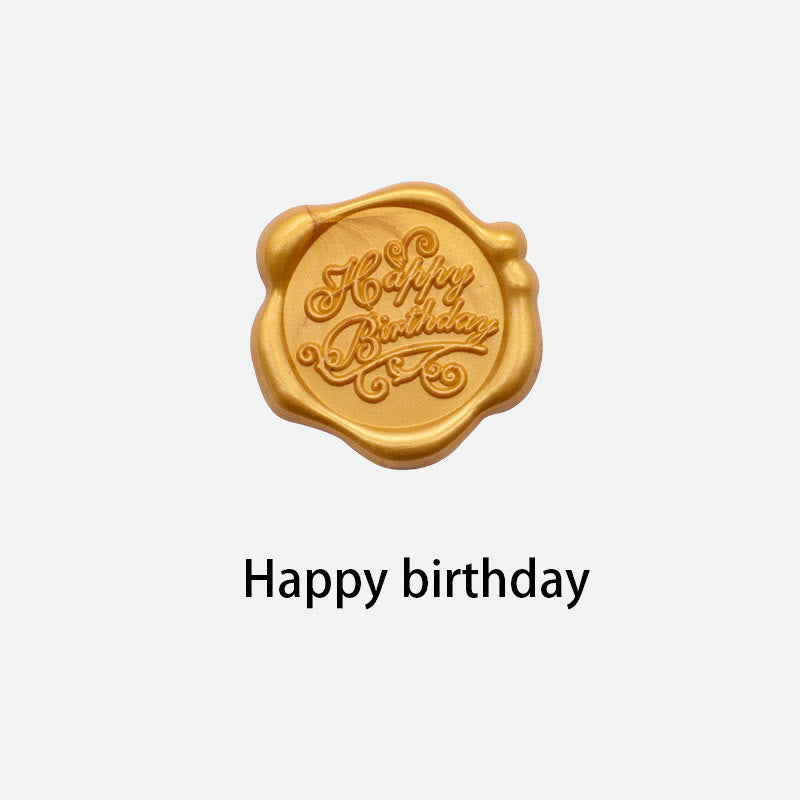 10pcs Happy Birthday Wax Seal Stamp Sticker For Envelope