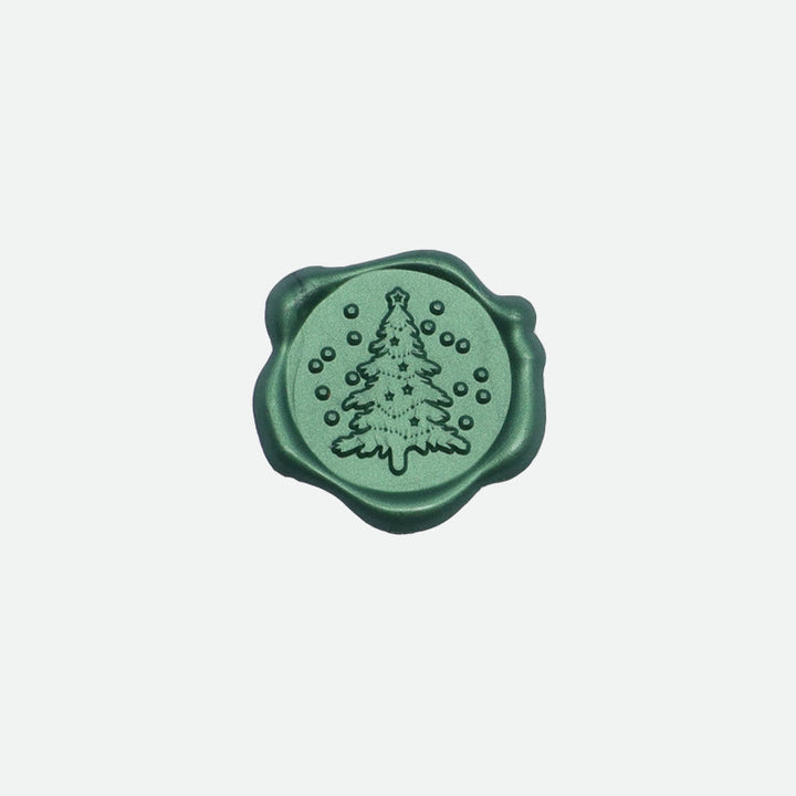 10pcs Christmas Tree Wax Seal Stamp Sticker For Envelope