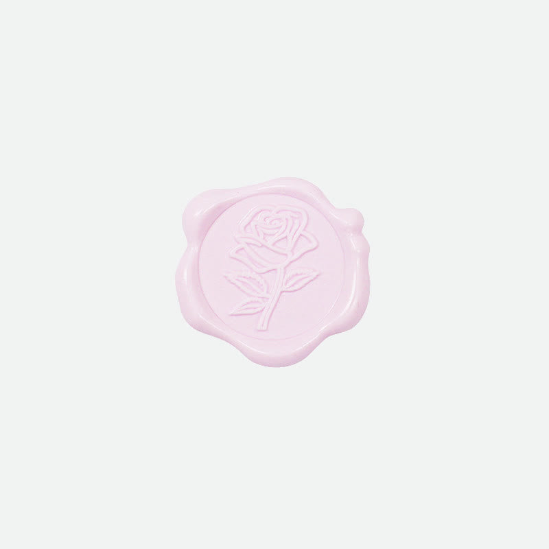 10pcs Elegant Rose Wax Seal Stamp Sticker For Envelope