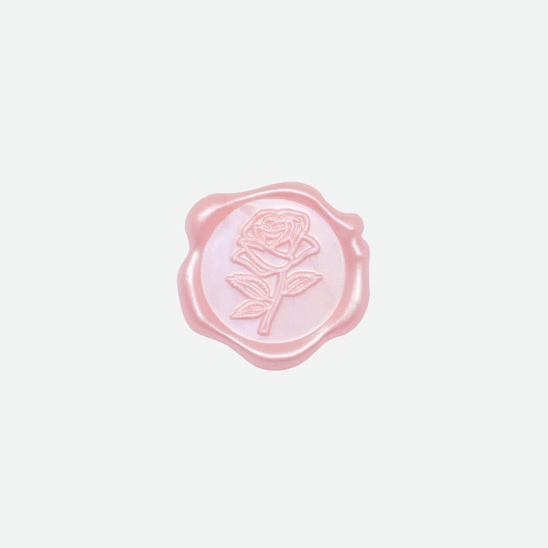 10pcs Elegant Rose Wax Seal Stamp Sticker For Envelope