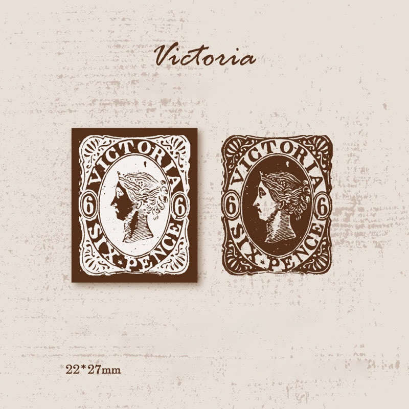 6 Styles Retro Wooden Rubber Stamps For Card Making