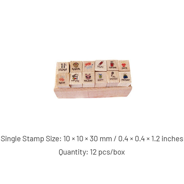 Cute Joyfill Diary Wooden Stamps For Card Making