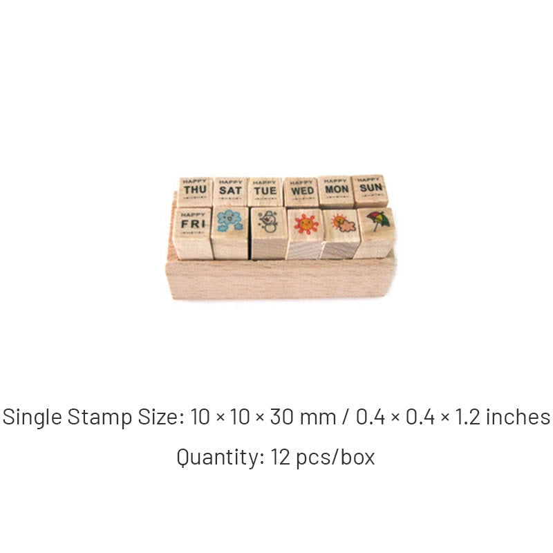 Cute Joyfill Diary Wooden Stamps For Card Making