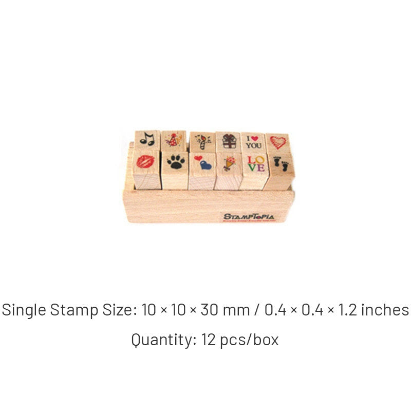 Cute Joyfill Diary Wooden Stamps For Card Making