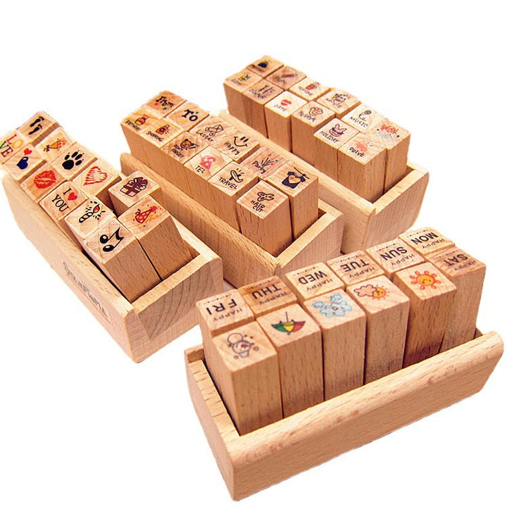 Cute Joyfill Diary Wooden Stamps For Card Making