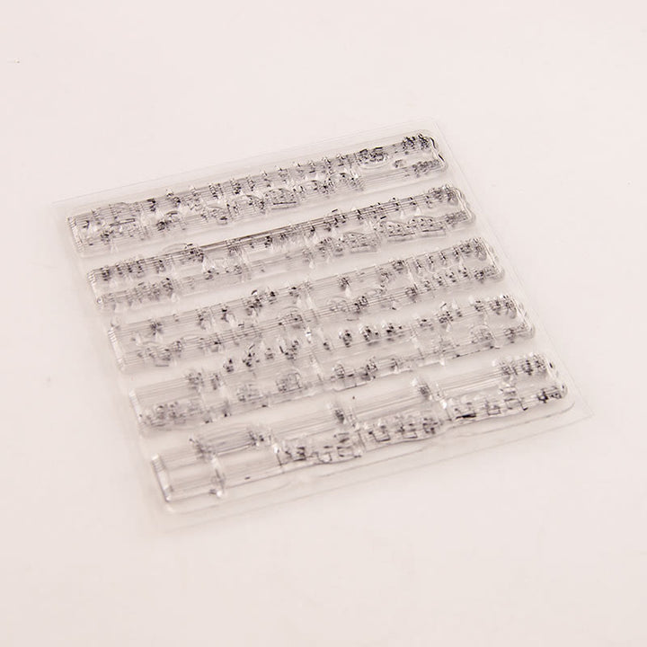 Clear Stamps Music Sheet Silicone Seal Rubber Stamps