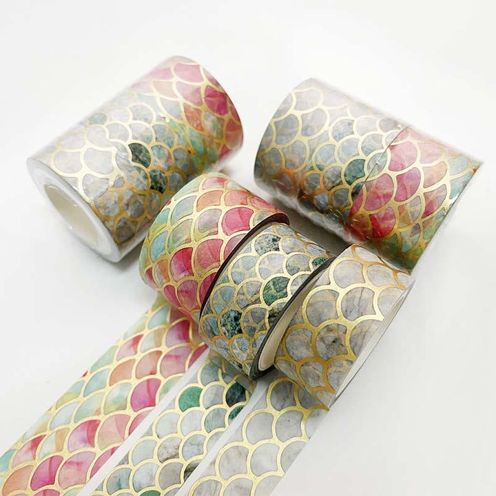 3Pcs Gilting Texture Tape Set Marble Foil Print Washi Tape