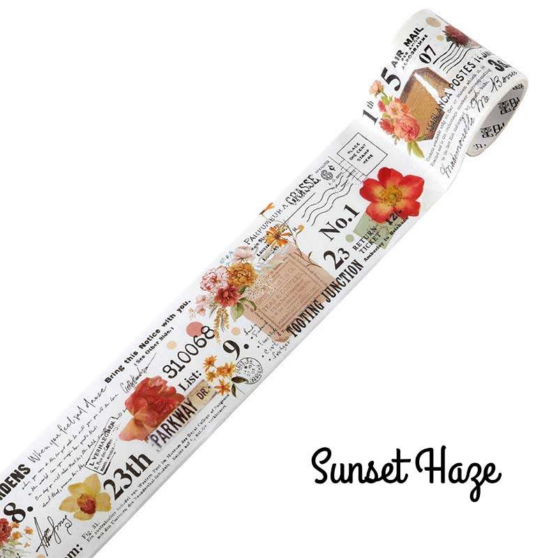 Wonderland of Flowers Series 8 Styles Retro Floral Tape Scrapbook Decorative