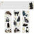 Cat with Flowers Series Transparent PET Stickers Fro Scrapbook