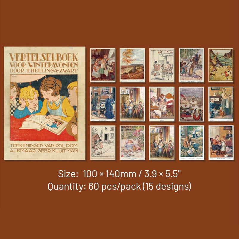 Vintage Paper Set Decorative Time Travel Scrapbook Journaling Backing Paper
