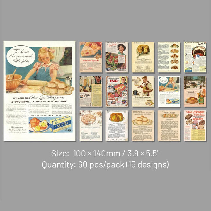 Vintage Paper Set Decorative Time Travel Scrapbook Journaling Backing Paper