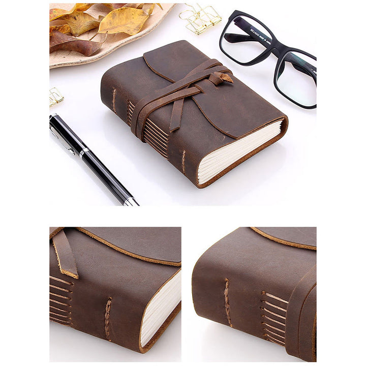 Retro Softcover Leather Journal 320 Pages Handmade Notebook