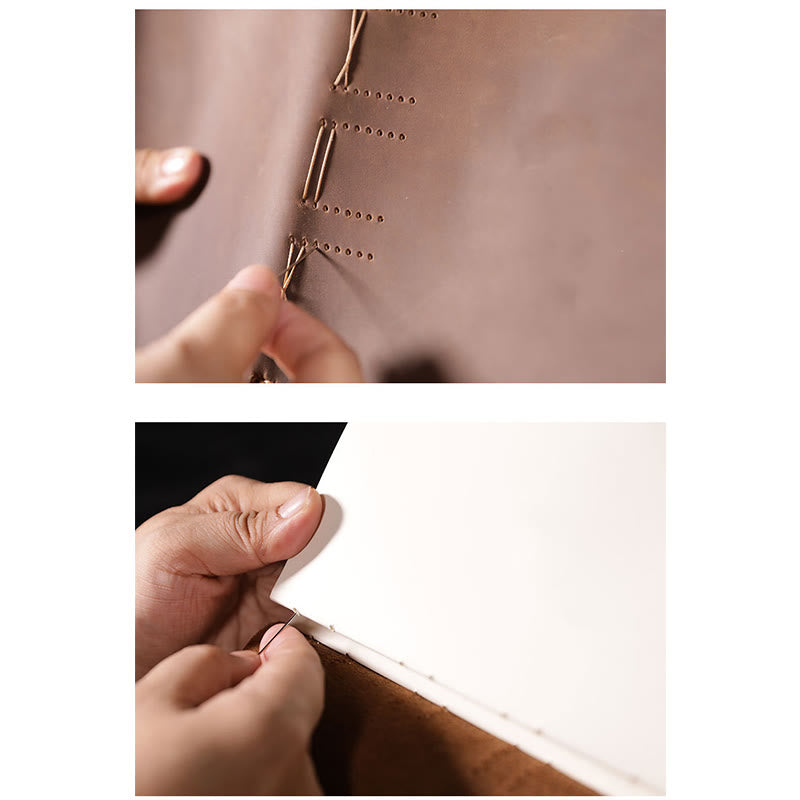 Retro Softcover Leather Journal 320 Pages Handmade Notebook