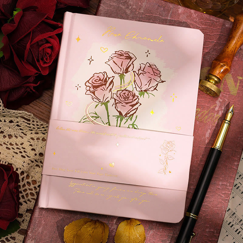 The Rose Party Design Notebook A6 Hard Cover Diary Journal