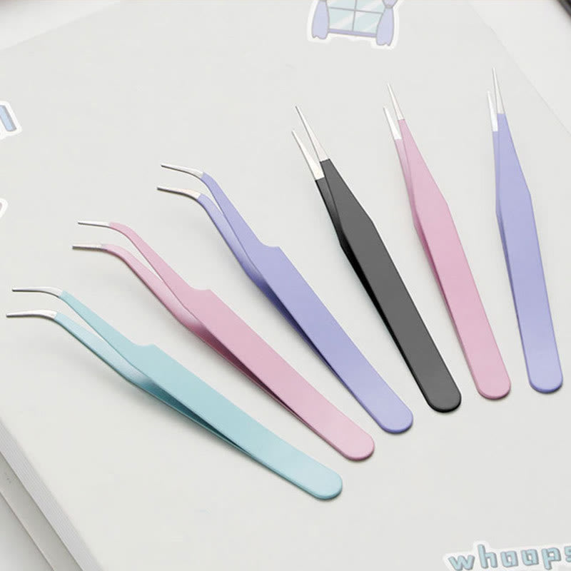 Utility Colored Stainless Steel Tweezers Craft Journal Accessories