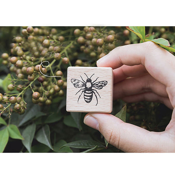 Forest Specimen Series 16 Styles Wooden Rubber Stamps Butterfly Mushroom Insect