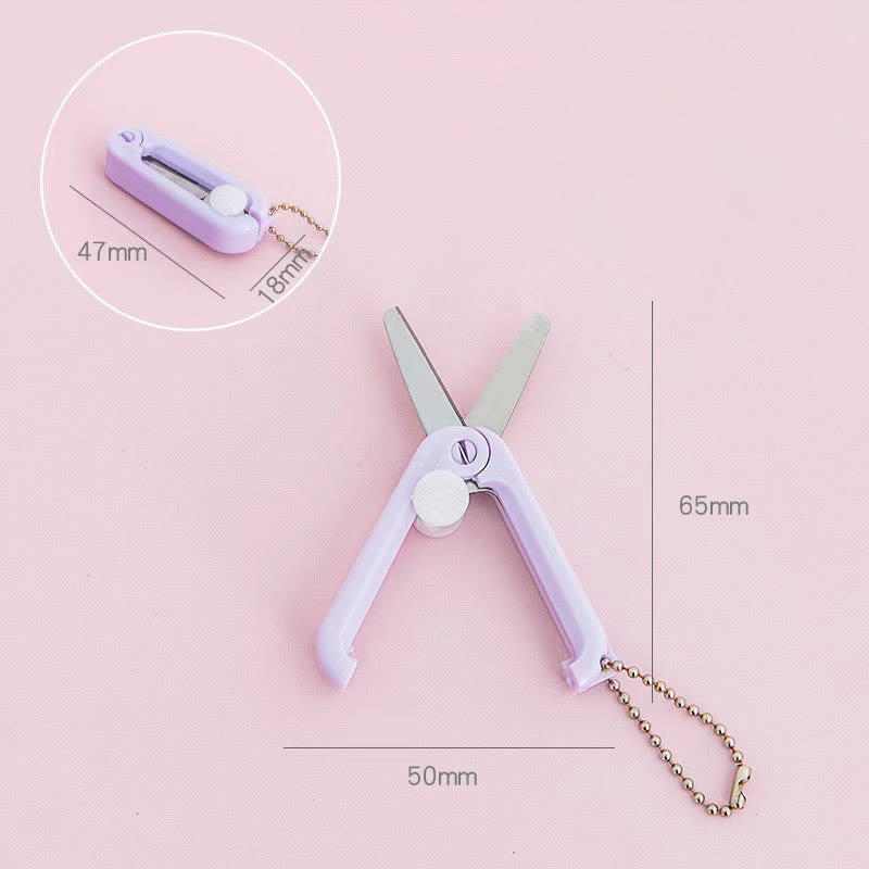 Portable Telescopic Scissors Mini Stainless Steel Folding Scissors