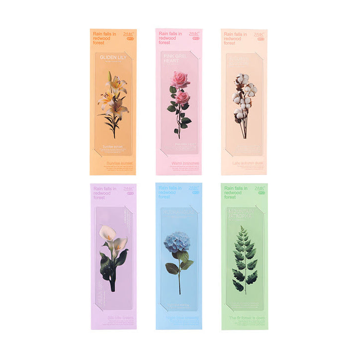 Transparent Elegant Floral Bookmark Waterproof Pet Book Decor