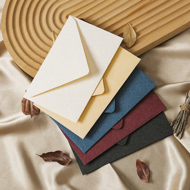 Plain Color Paper Envelopes With Seal Sticker For Mail Letter