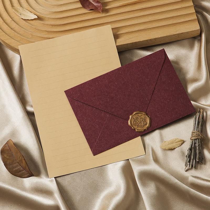 Plain Color Paper Envelopes With Seal Sticker For Mail Letter