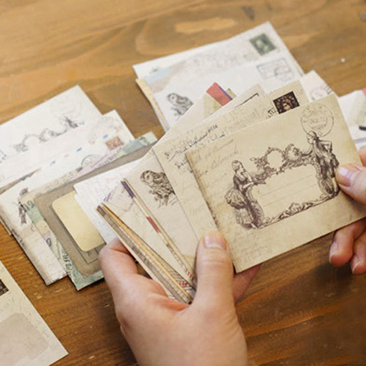 12pcs Vintage Mini Envelope Set For Kids Mail Letter