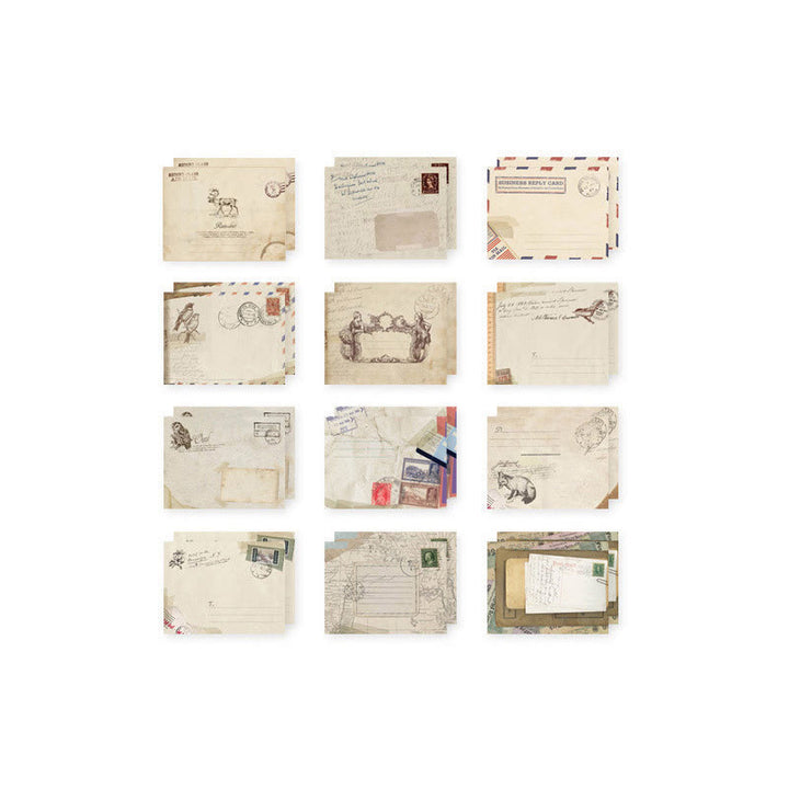 12pcs Vintage Mini Envelope Set For Kids Mail Letter