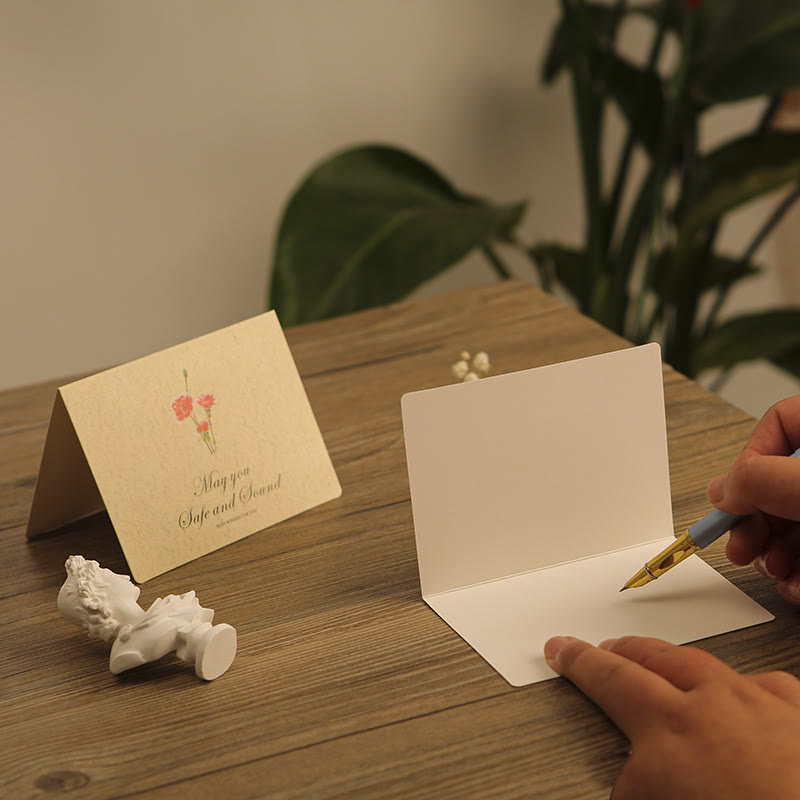 Flower Greeting Card With Envelopes For Mail Letter