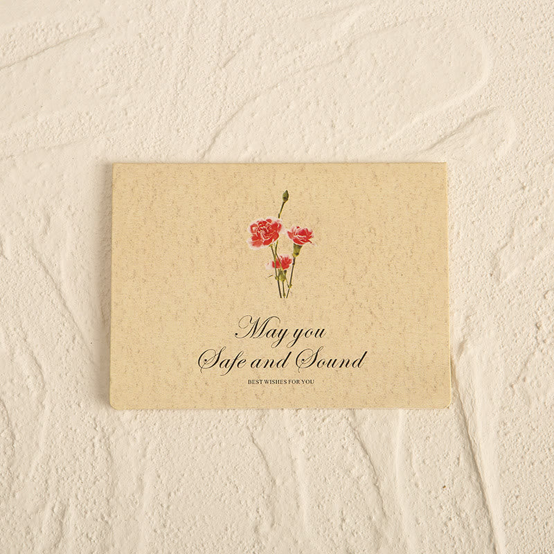 Flower Greeting Card With Envelopes For Mail Letter