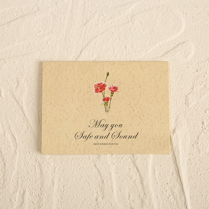 Flower Greeting Card With Envelopes For Mail Letter